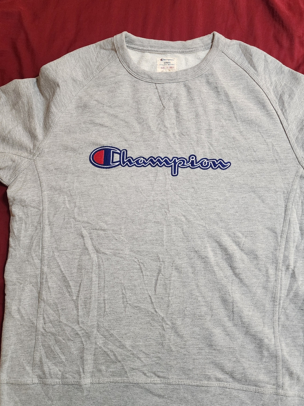 Champion Gray Logo Crewneck Sweatshirt